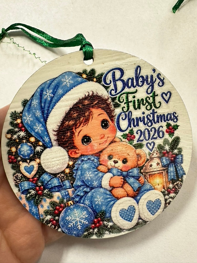 Baby's First Christmas 2026 Little Boy Ornament