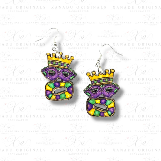 Mardi Gras Doodles Earrings