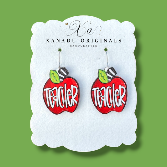 Teacher Apple Earring