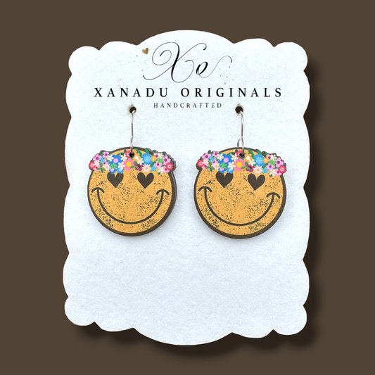 Flower Child Smiley Earrings