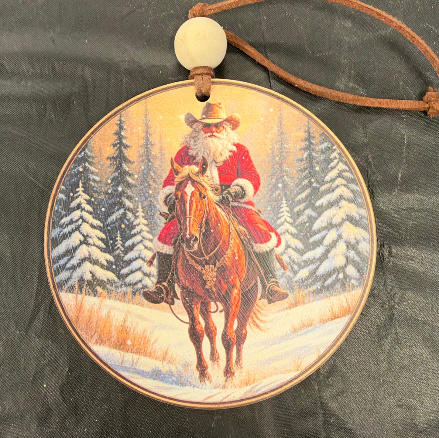 Santa on Horse Ornament
