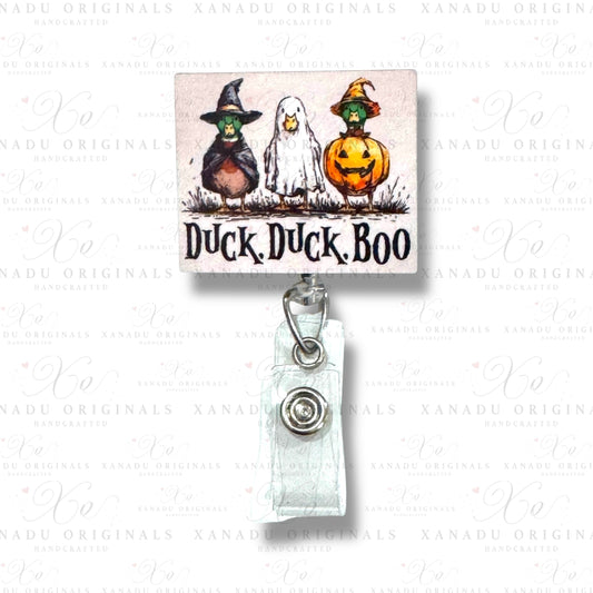 Duck Duck Boo Interchangeable Badge Button with Reel Option