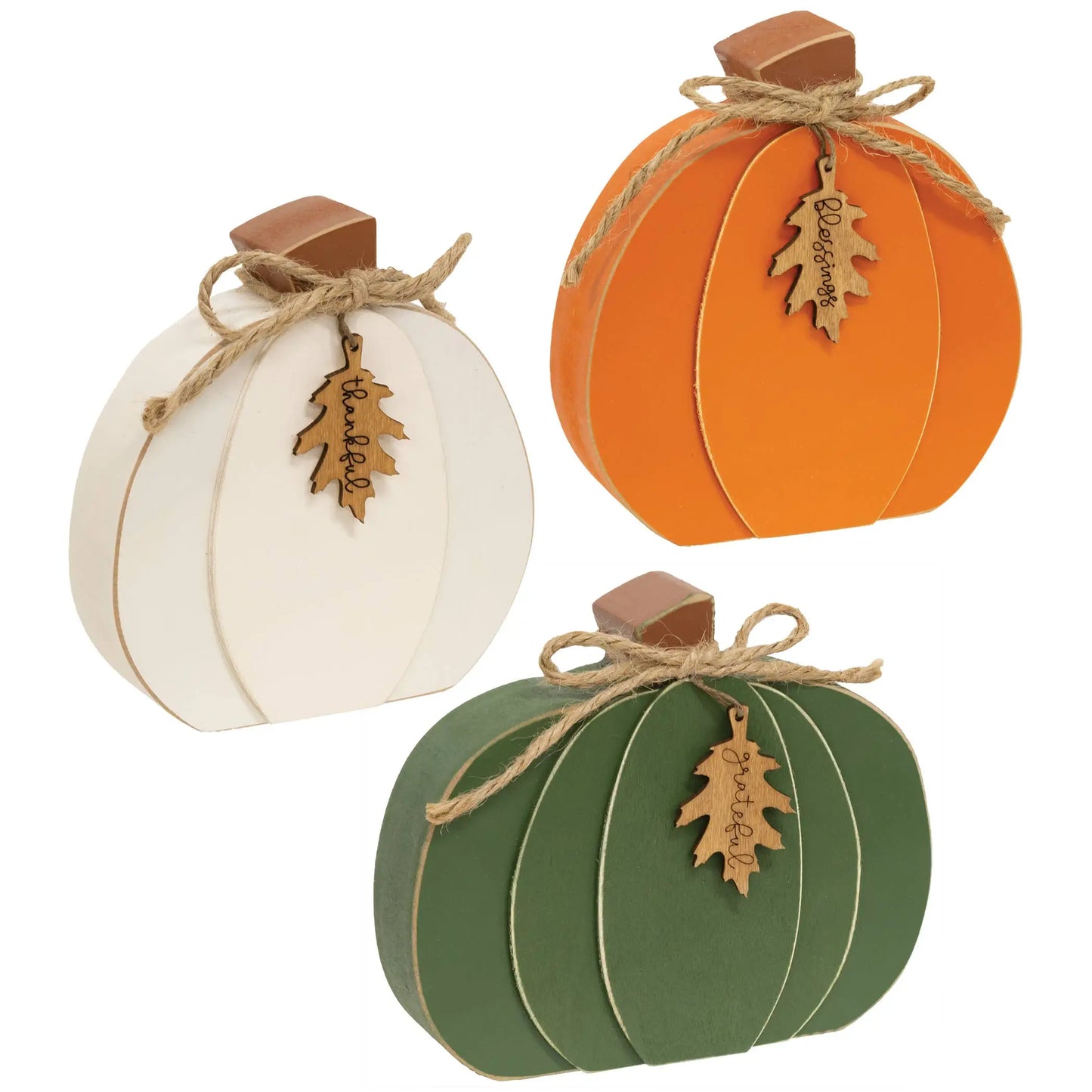 Thankful Grateful Blessings Chunky Pumpkin