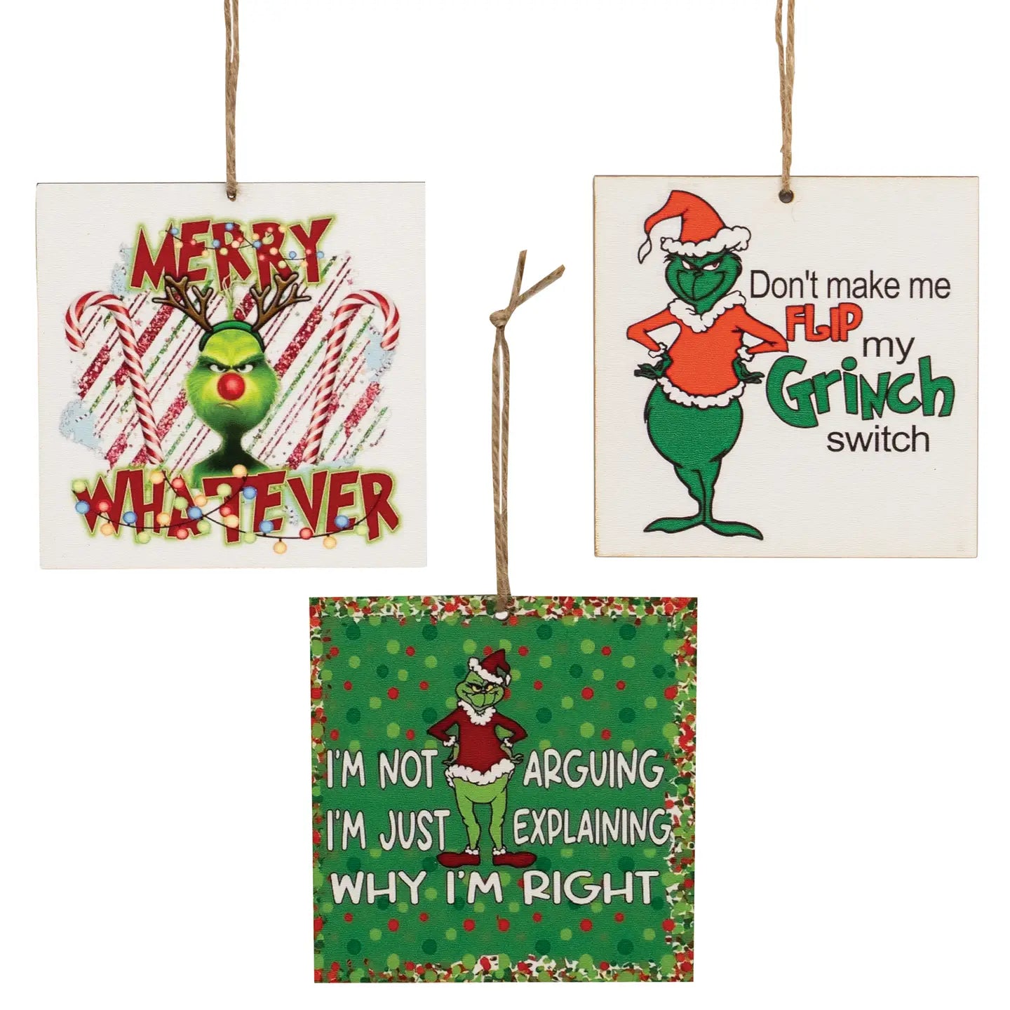 Merry Whatever Grinch Ornament