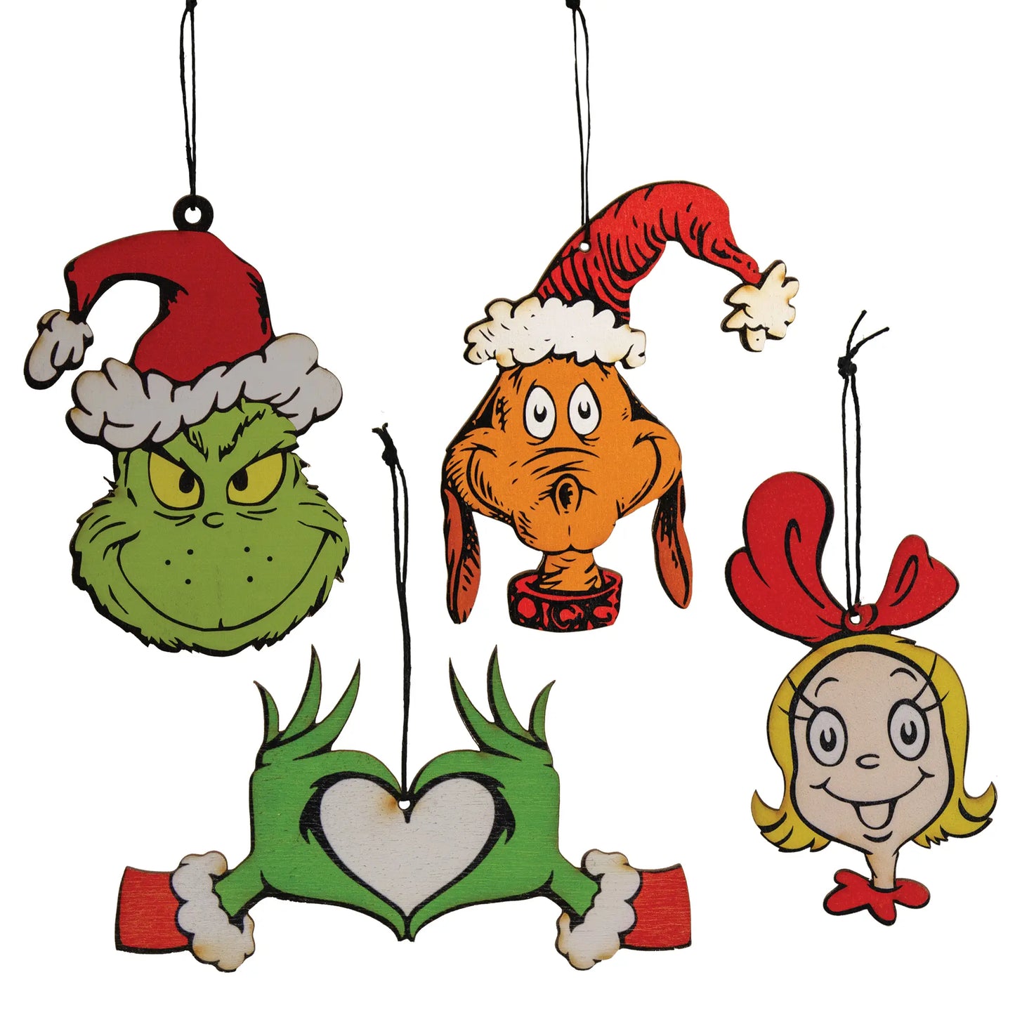 Grinch Wooden Cutout Ornament