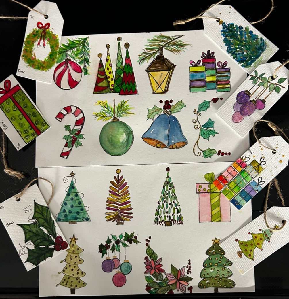 Christmas Card OR Tuscan House Watercolor Class $50 11-12-26 5:30-8:00