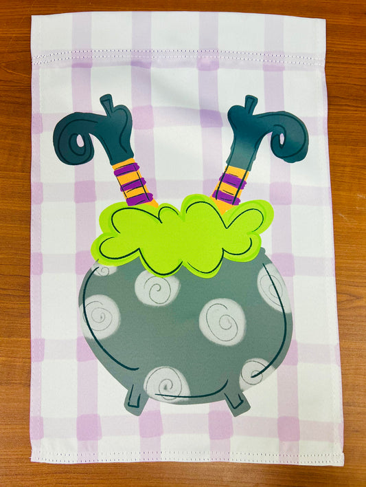 Witch Cauldron Garden Flag