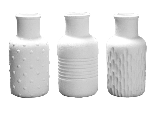 Ceramic Textured Bud Vases