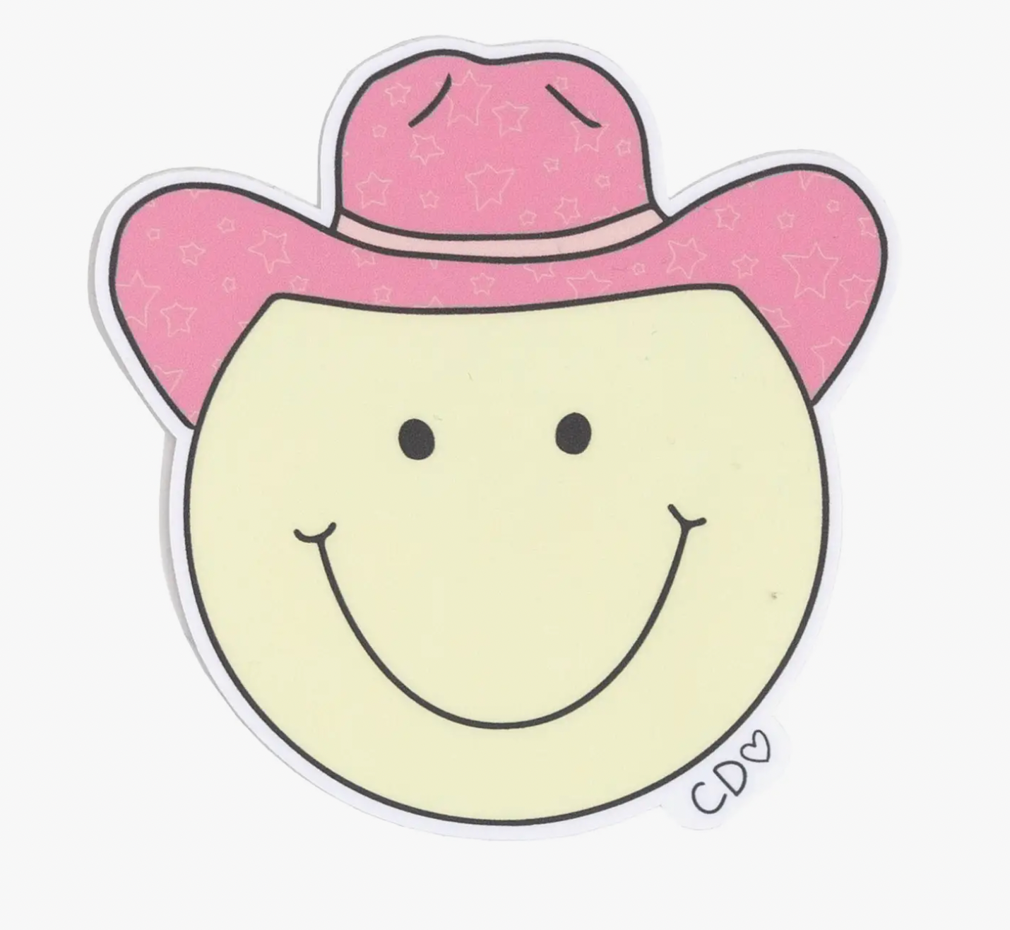 Smiley Cowgirl Decal Sticker