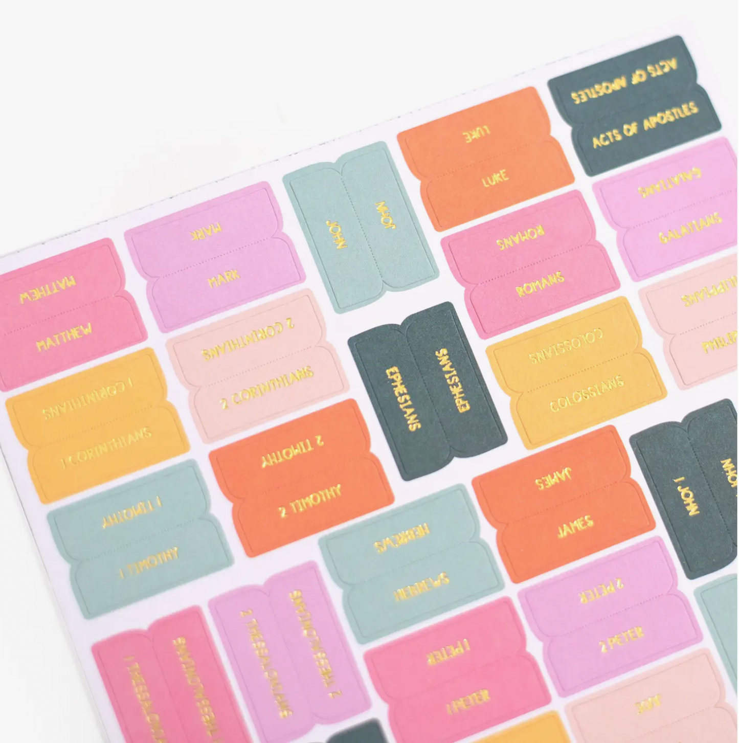 Colorful Bible Tabs Sheet