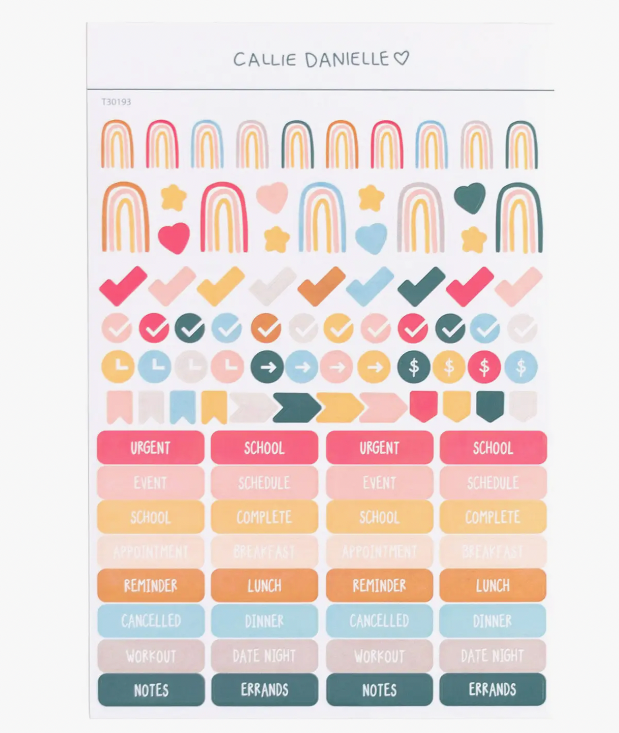 Goals Sticker Sheet