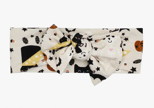 Spooky Cute Halloween Beige Bamboo Baby Headband