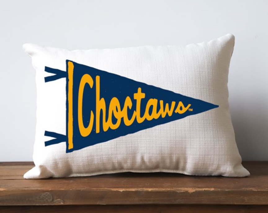 MC Choctaws Pennant Pillow