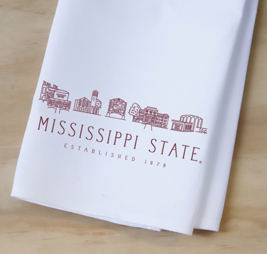 Mississippi State Icons Tea Towel