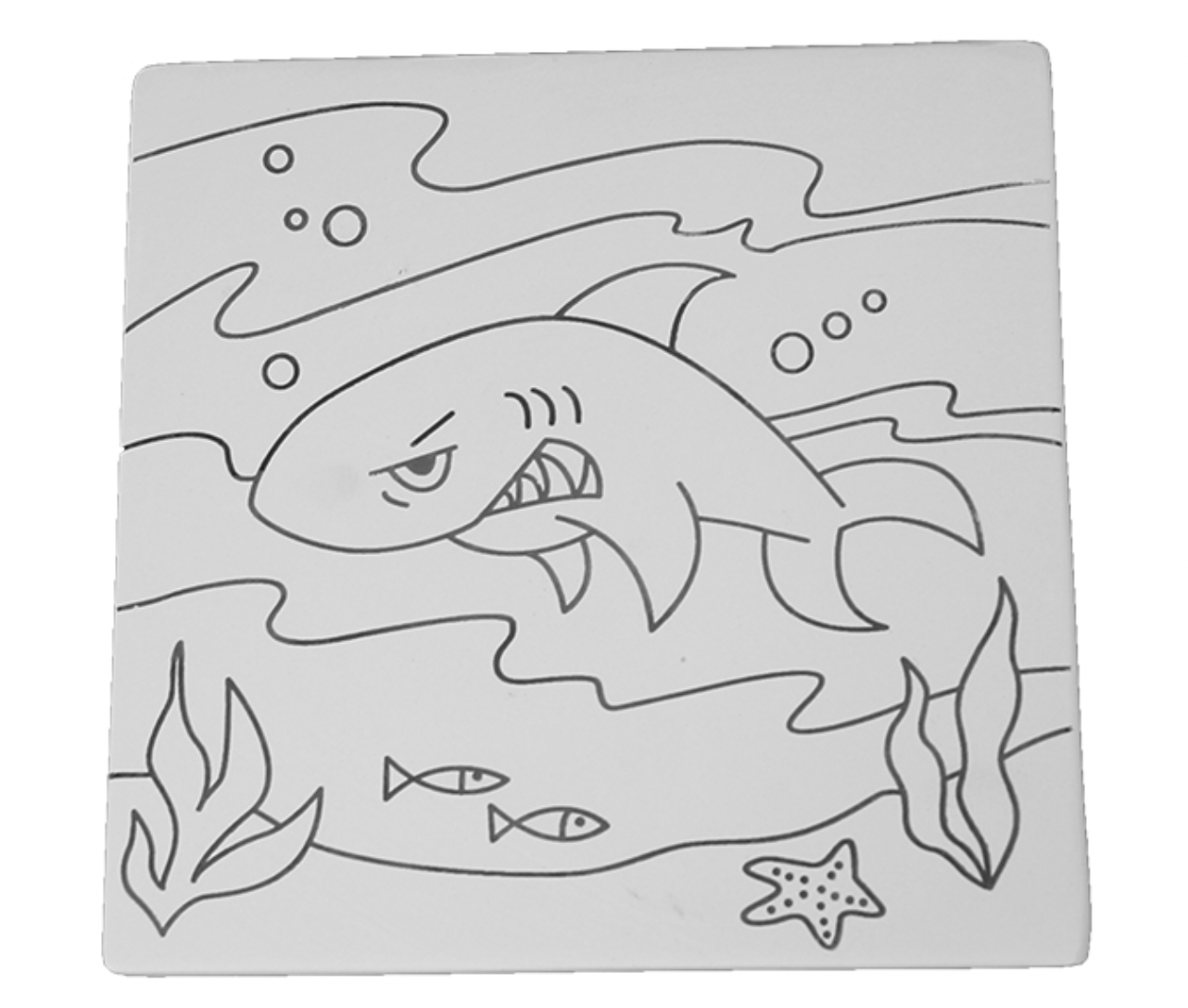 Ceramic Shark Party Tile