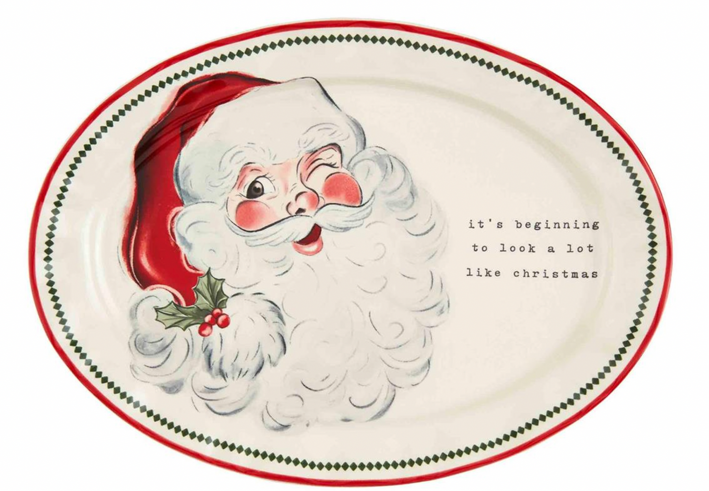 Vintage Santa Platter