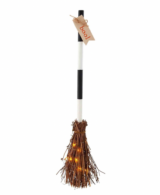 Light Up Broom Decor