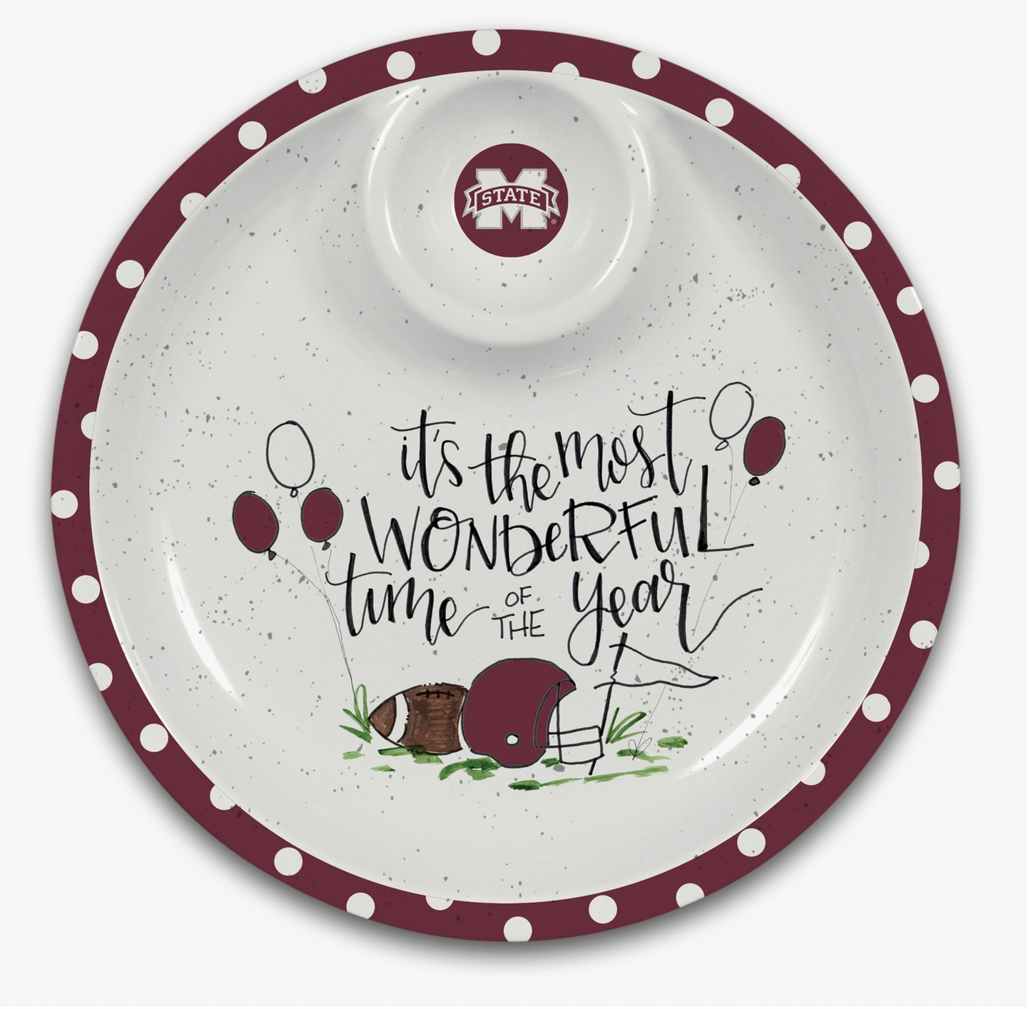 Collegiate Melamine Chip & Dip Set