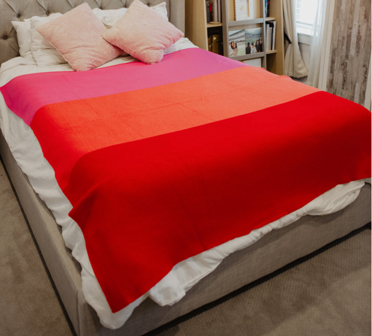 Pink Tri-Color Oversized Blanket