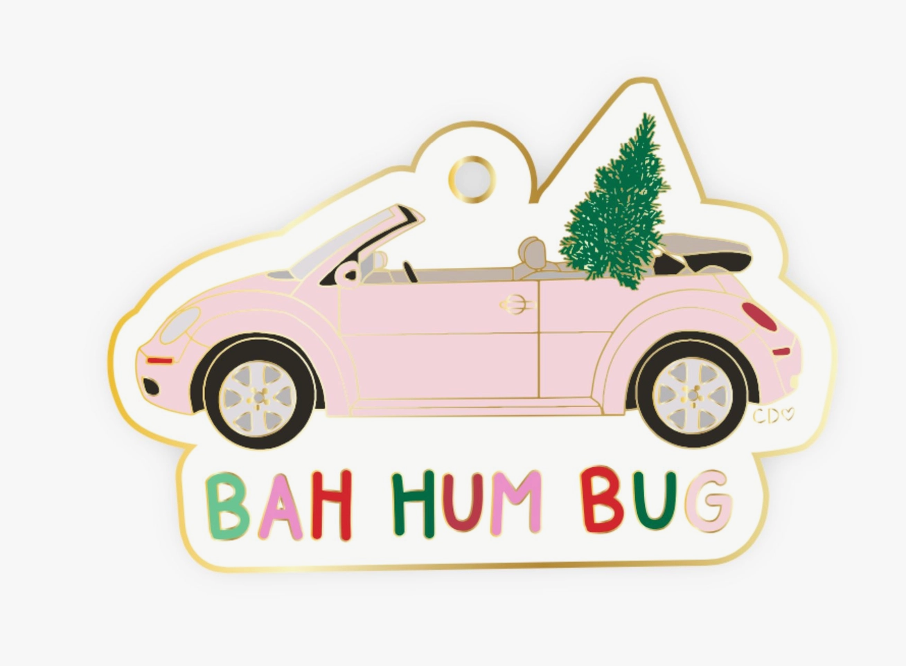 Bah Hum-Bug Enamel Ornament