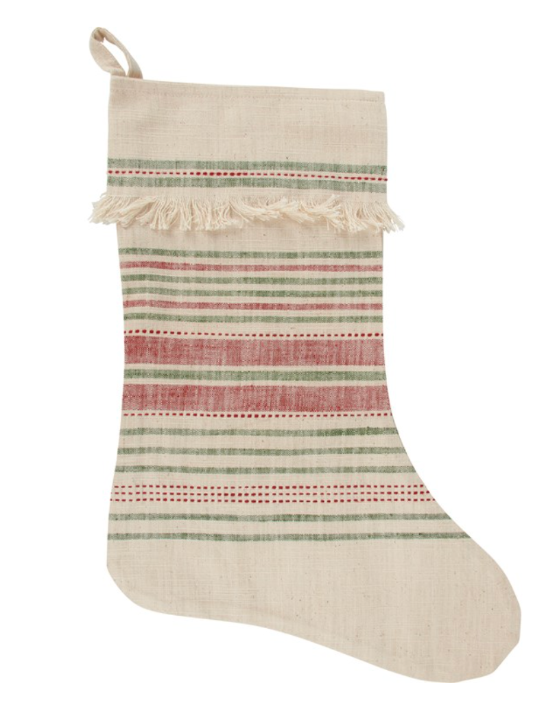 Red & Green Striped Stocking