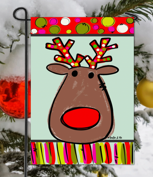 Reindeer Garden Flag