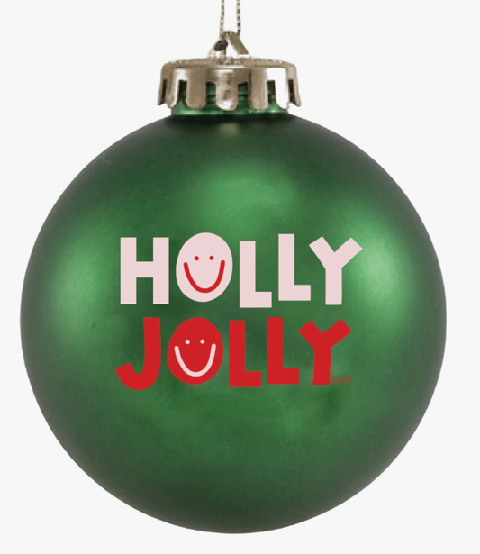 Holly Jolly Shatterproof Ornament