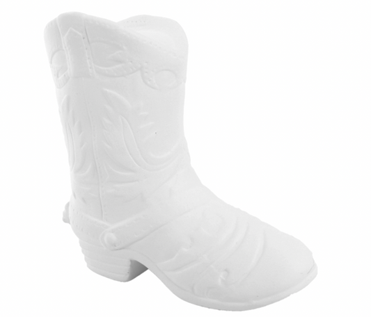 Ceramic Cowboy Boot Bank
