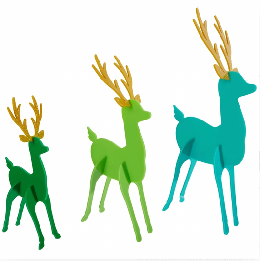 Acrylic Deer Decor Set of 3