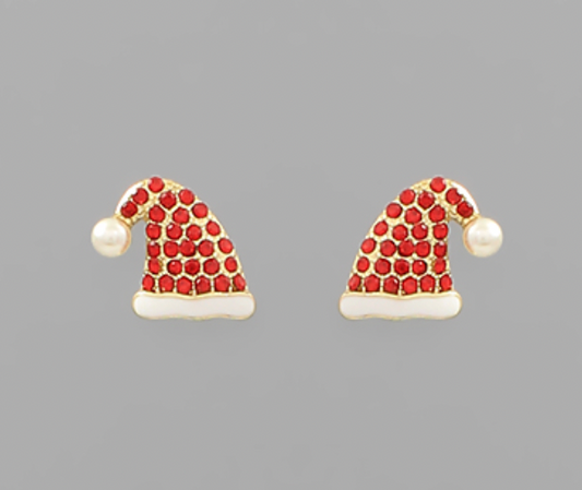 Santa Hat Stud Earrings