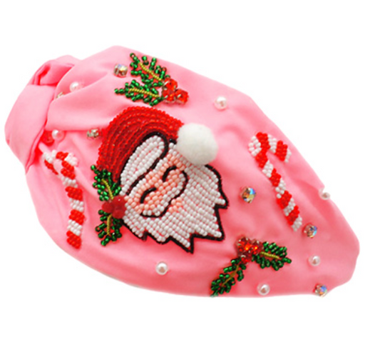 Beaded Santa Headband