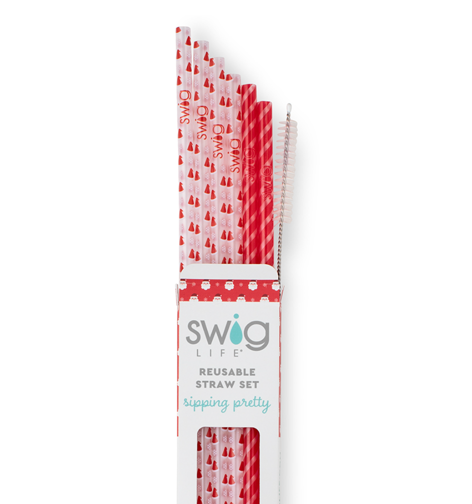 Christmas Reusable Straw Set