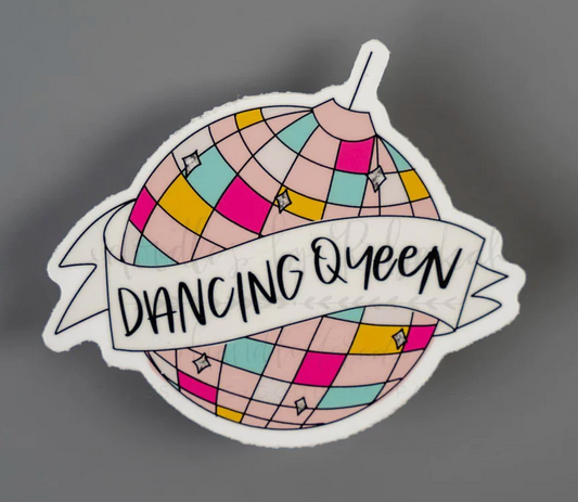 Dancing Queen Disco Ball Sticker