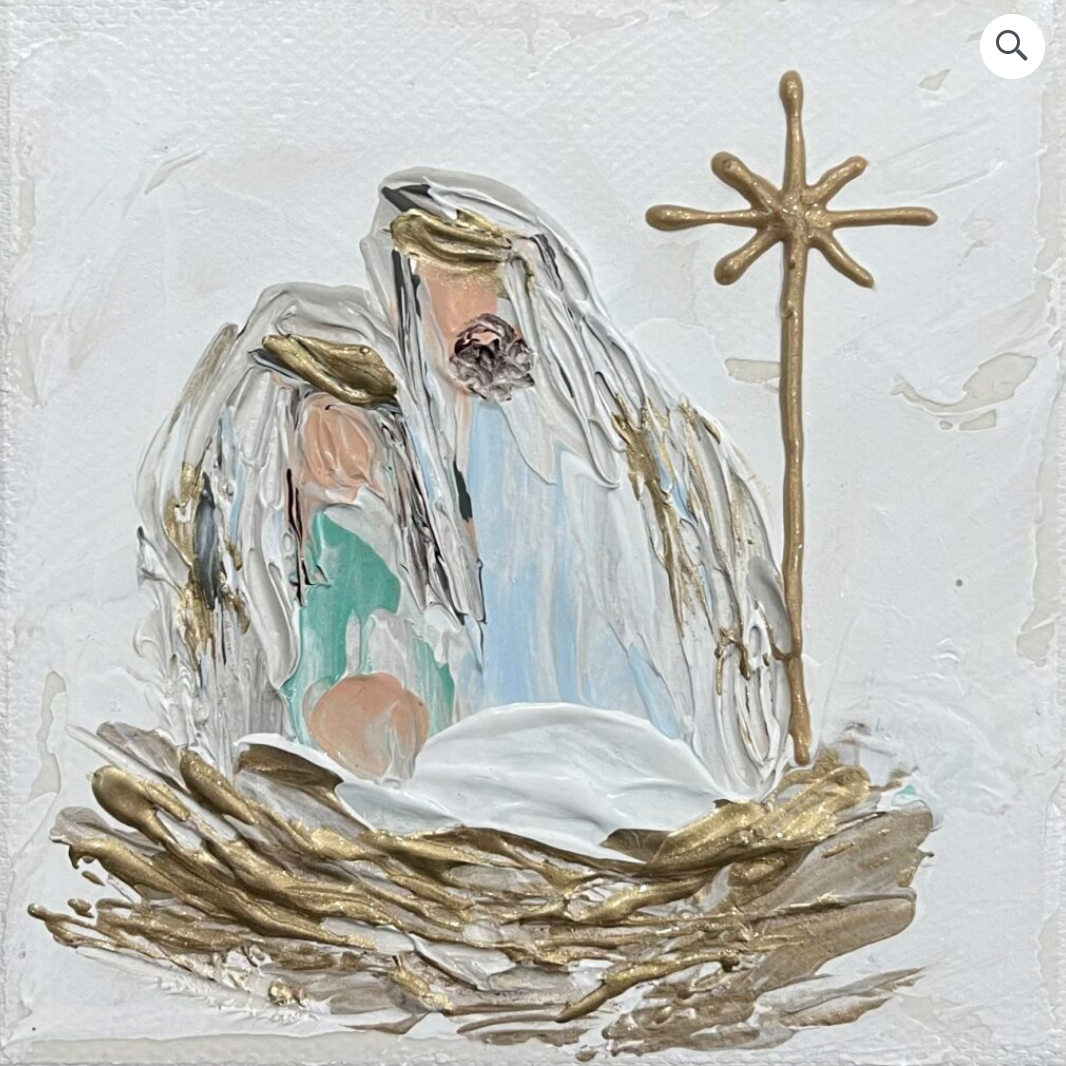 Southern Cotton Mill Nativity Joseph & Mary 2022 Canvas