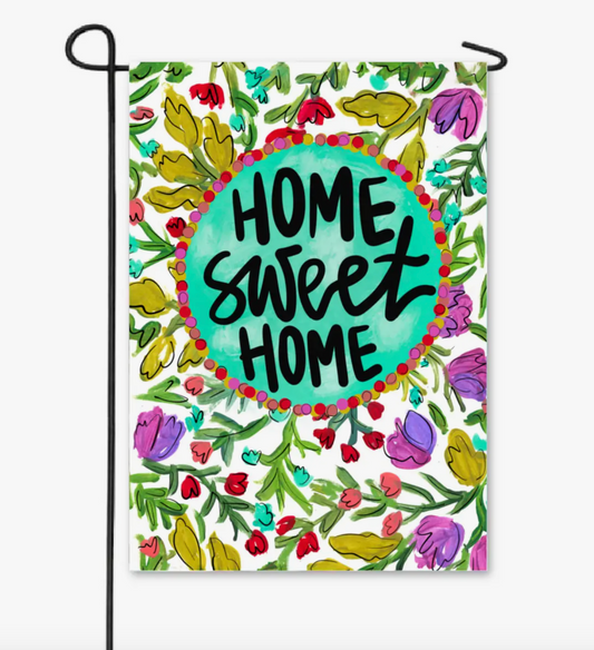 Home Sweet Home Floral Garden Flag