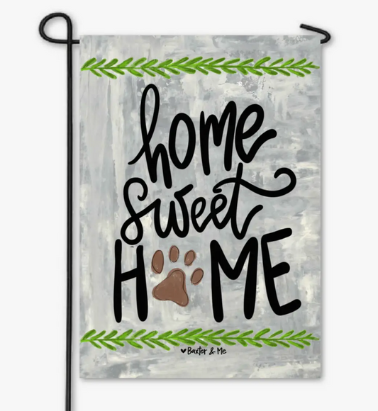 Home Sweet Home Purple Floral Garden Flag
