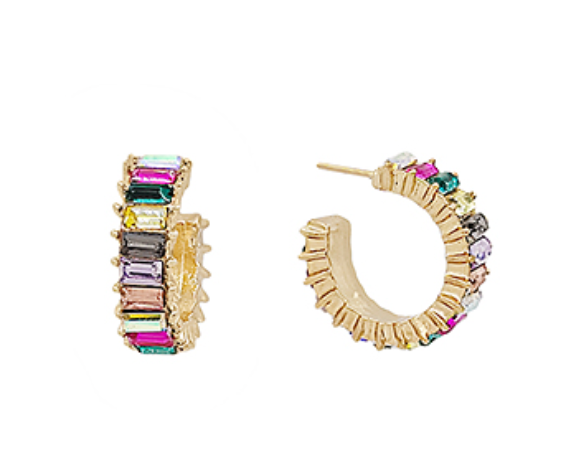 20mm Multi Baguette Hoops