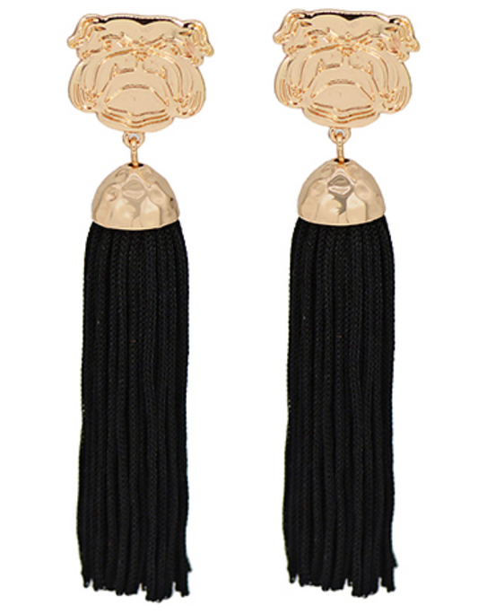 Bulldog Tassel Earrings