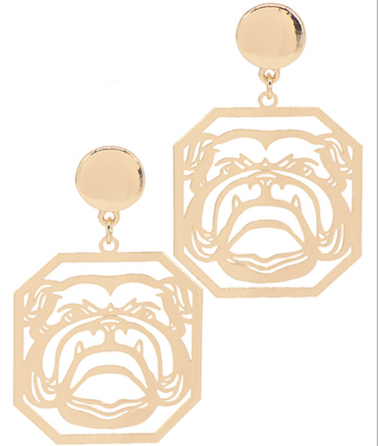 Bulldog Filigree Earrings