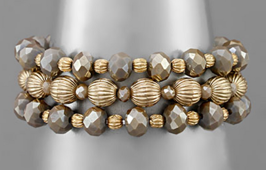 Gray & Gold Bracelet Stack