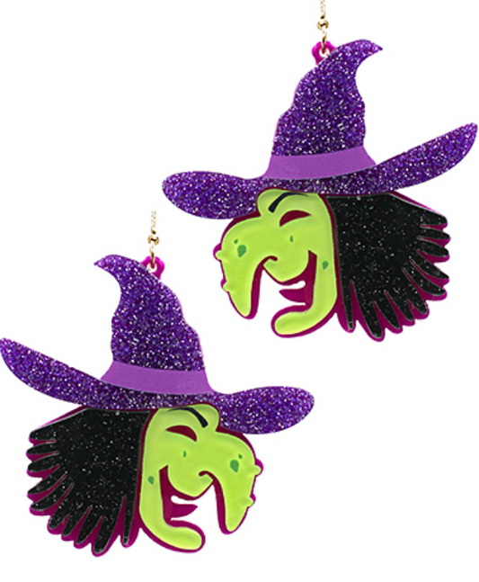 Glitter Witch Earrings