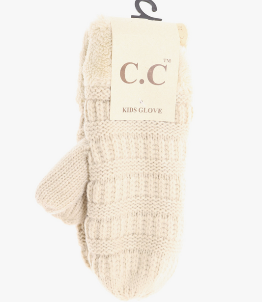 Kids Fuzzy Lined Mittens