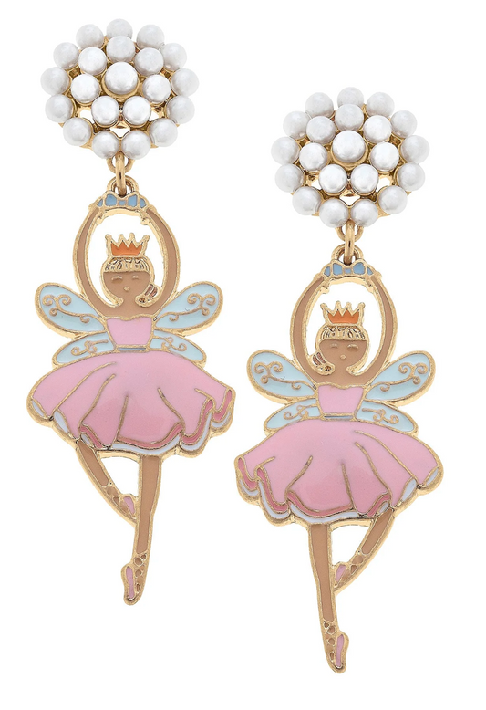 Sugar Plum Fairy Enamel Earrings