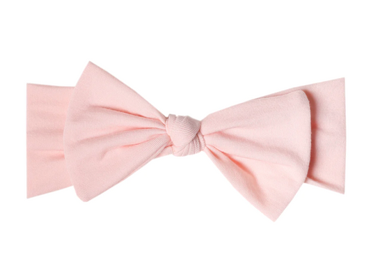 Blush Knit Headband Bow