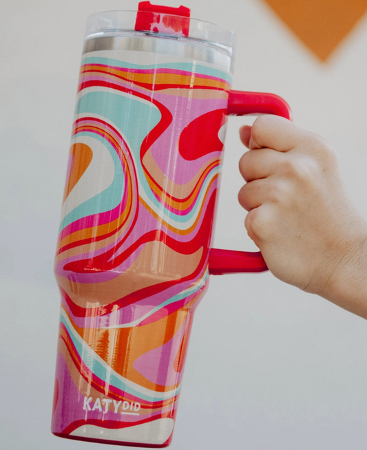 Groovy Swirls Insulated Tumbler Cup