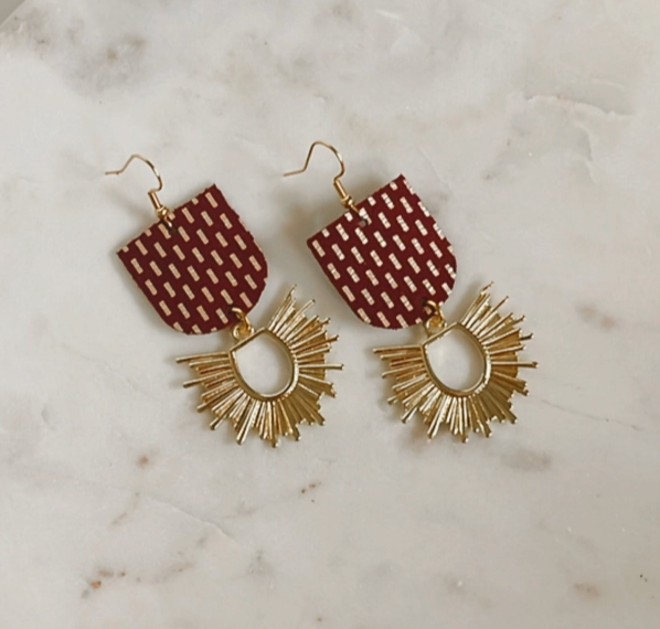 Della Leather Earrings