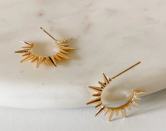 Mikel Gold Plated Stud Earrings