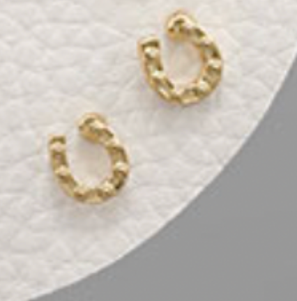 Gold Horseshoe Earrings