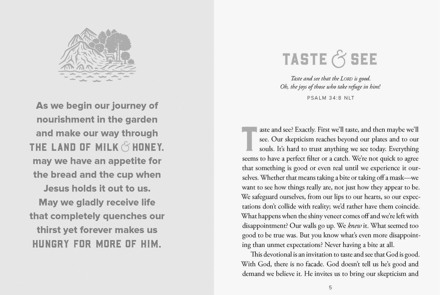 Milk and Honey Devotional