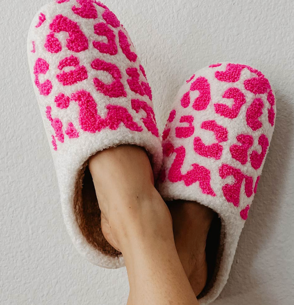 Hot Pink Leopard Slippers